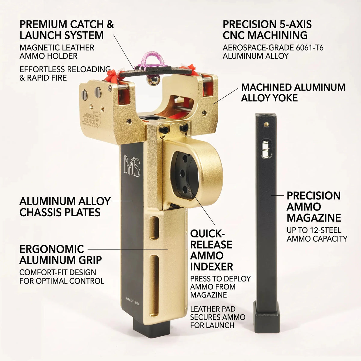 MS03 Auto-loading Slingshot | CNC Aluminum