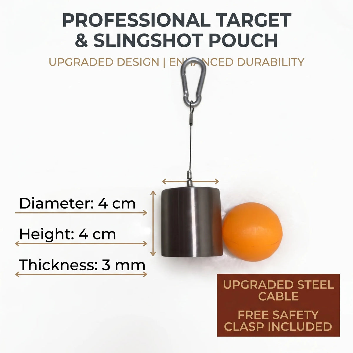 Stainless Steel Hanging Swing Slingshot Target
