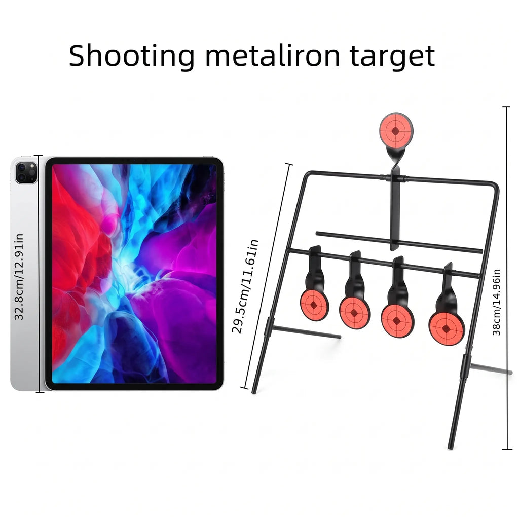 5‑Target Auto‑Reset Spinning Metal Target