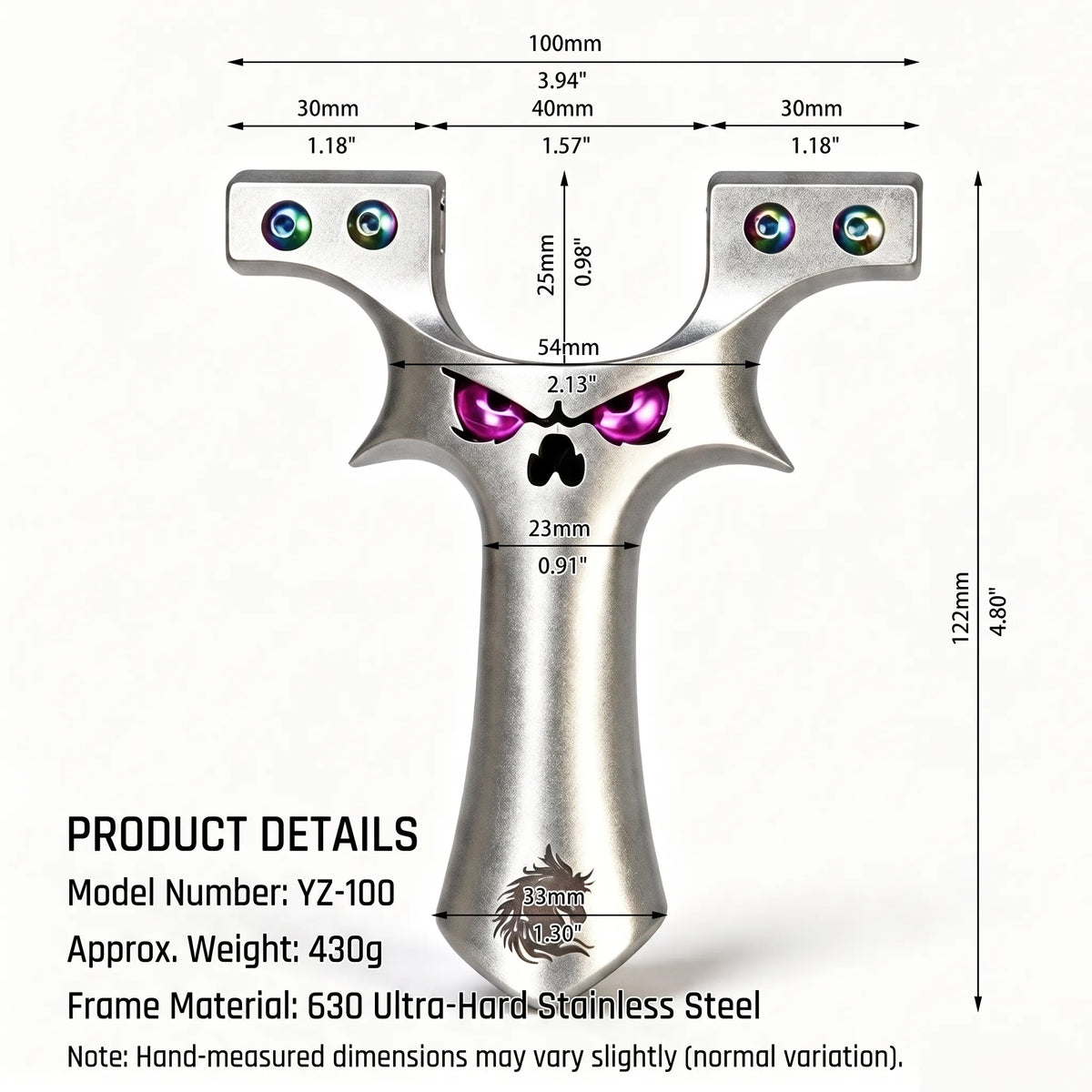 YZ-90 CNC 630 High Hardness Stainless Steel Slingshot
