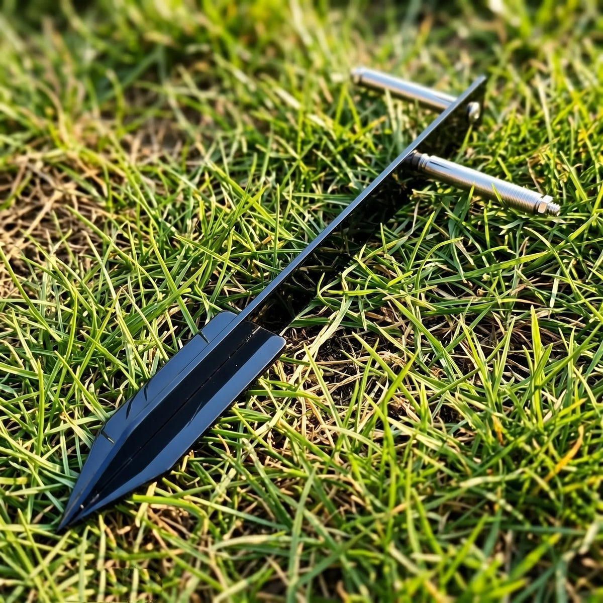 Ground Stake Stainless Steel Auto‑Reset Spinner Target