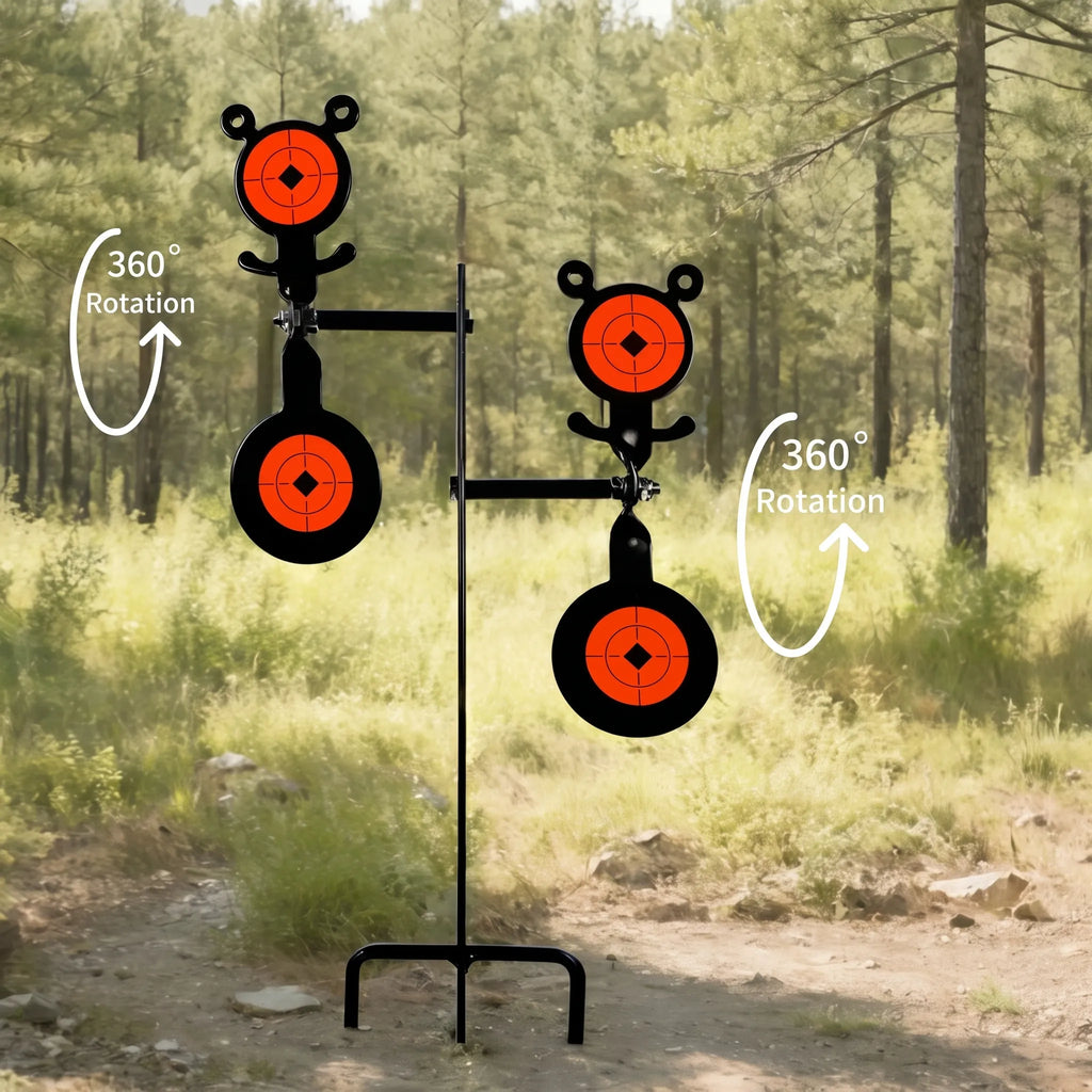 360° Rotating 4‑Target Steel Spinner Target