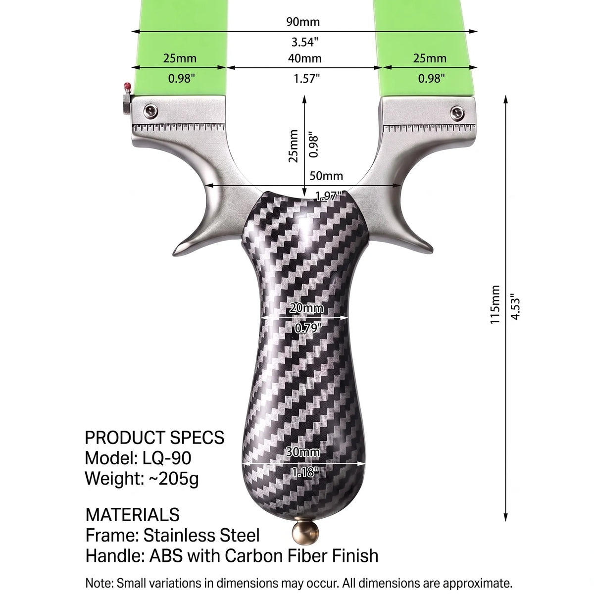 LQ-90 CNC Stainless Steel Slingshot